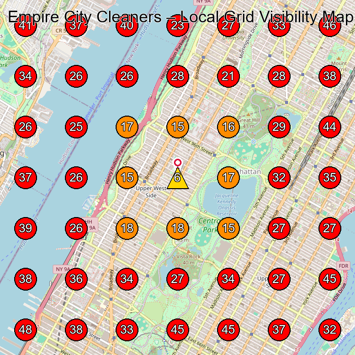 Empire City Cleaners GeoGrid visibility map for House Cleaning Service in None